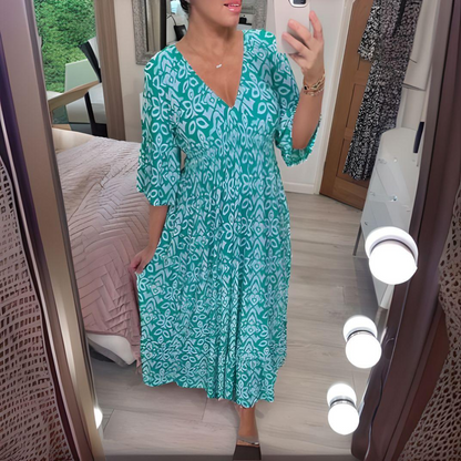 Women's Boho Printed Maxi Dress Casual