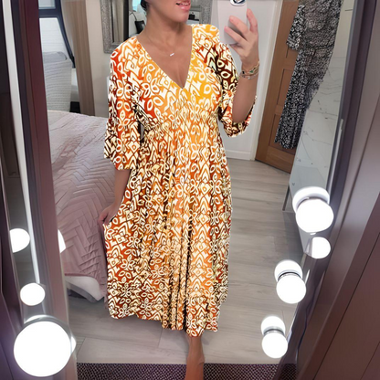 Women's Boho Printed Maxi Dress Casual