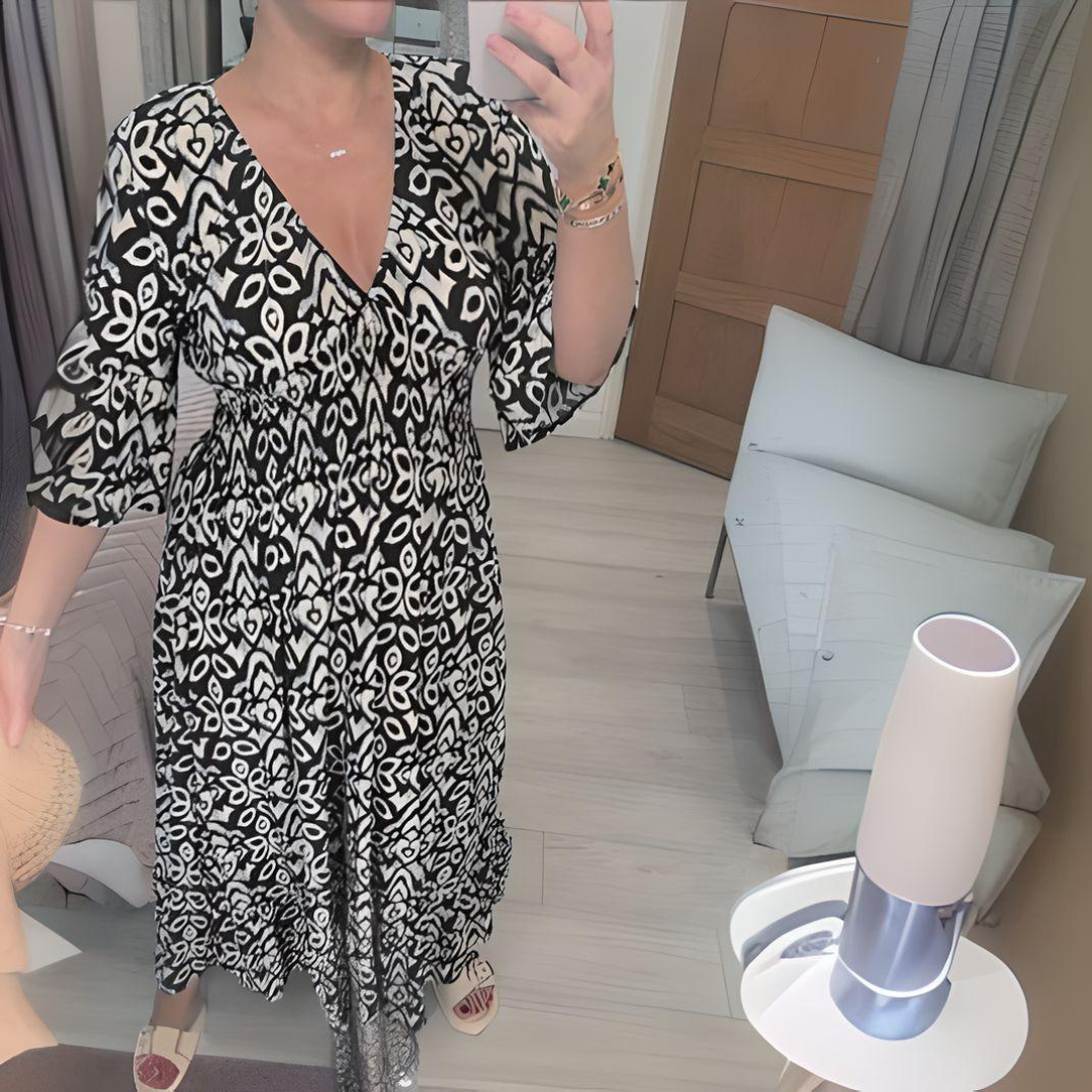 Women's Boho Printed Maxi Dress Casual