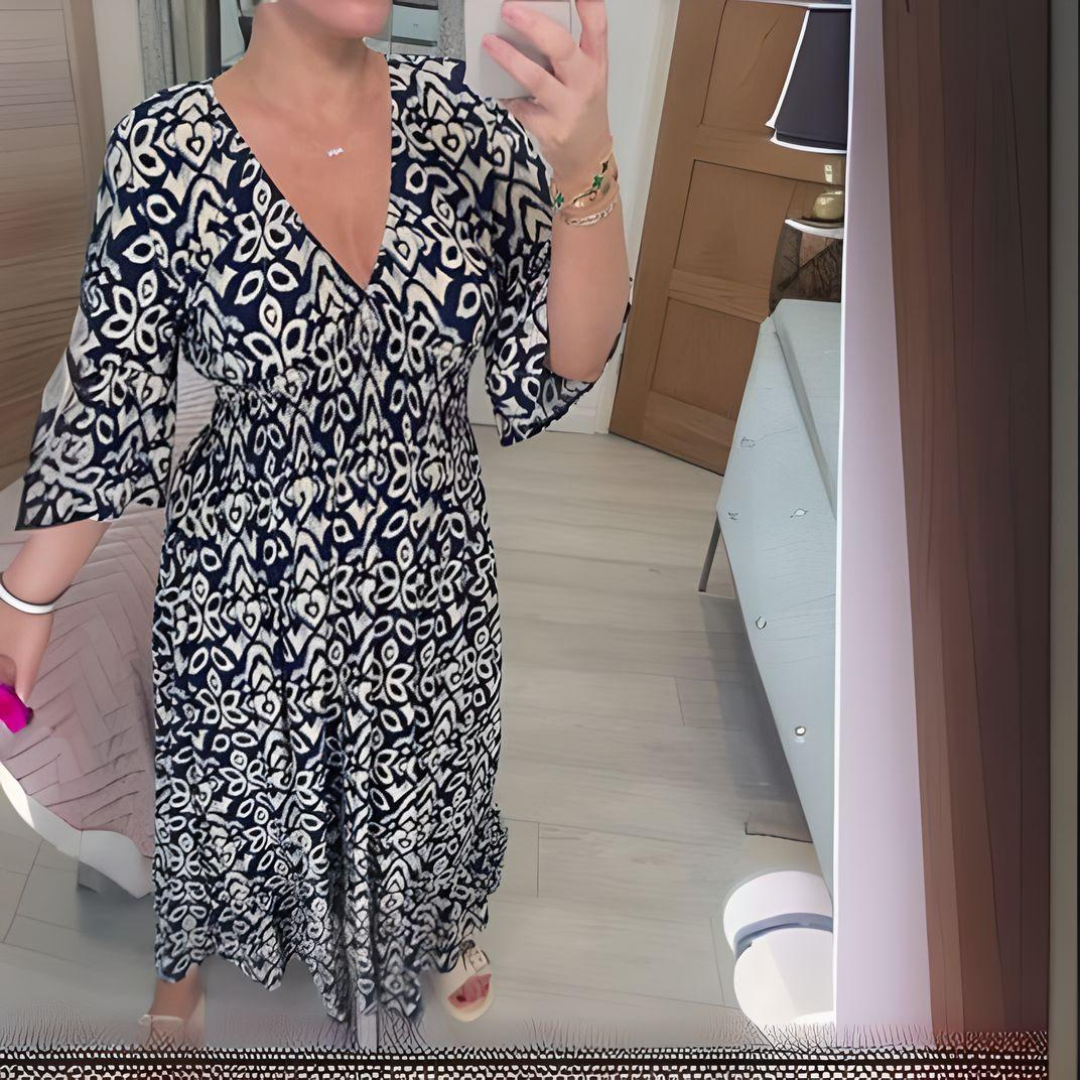 Women's Boho Printed Maxi Dress Casual