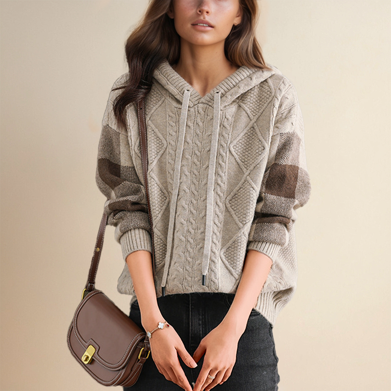 Leonie | Cozy Hooded Knit Sweater