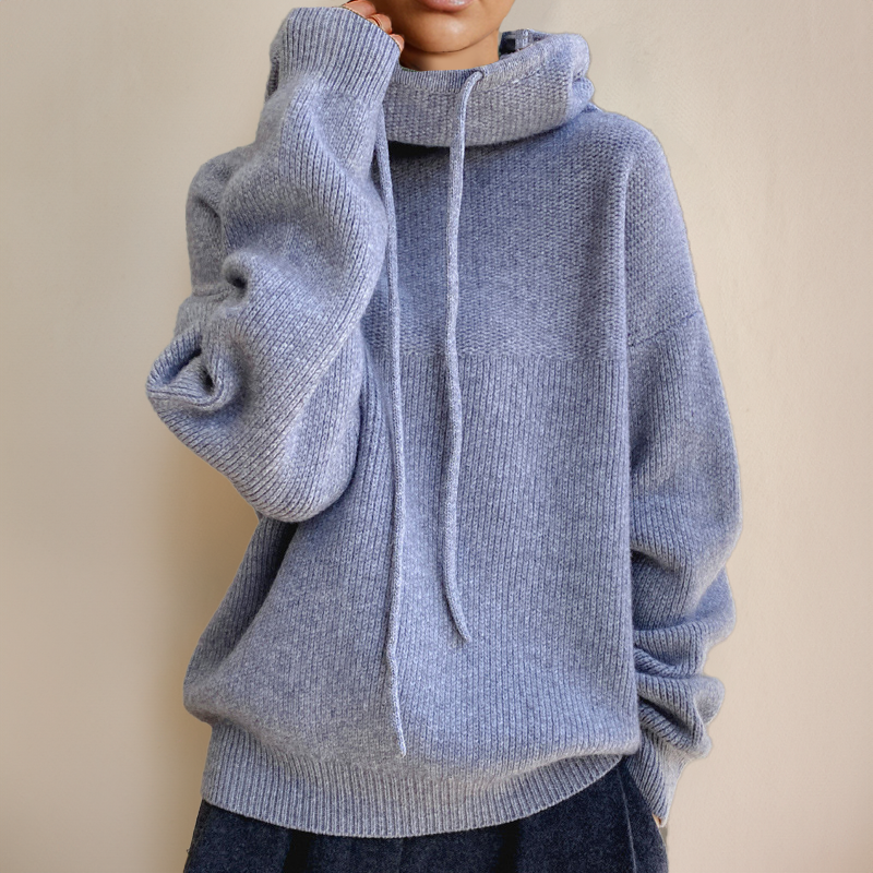 Women's Oversized Cowl Neck Sweater Cozy - 
Fashinoza