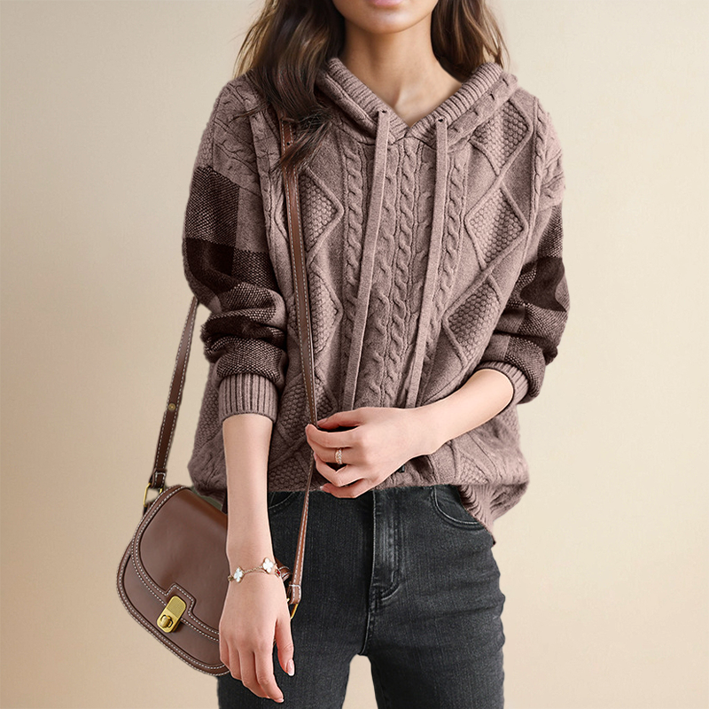 Leonie | Cozy Hooded Knit Sweater