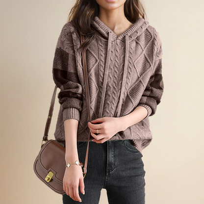 Leonie | Cozy Hooded Knit Sweater