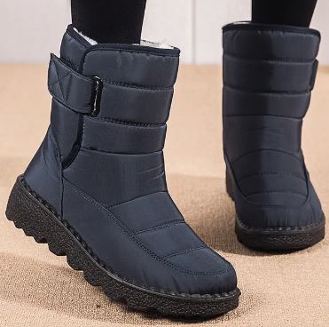 Women's Ankle Boots Leather Side Strap Winter Brown