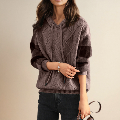 Leonie | Cozy Hooded Knit Sweater