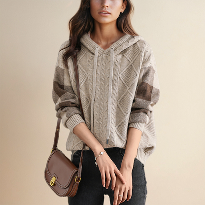 Leonie | Cozy Hooded Knit Sweater