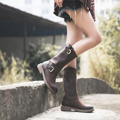 Women's Buckle Boots Comfortable Bold Style