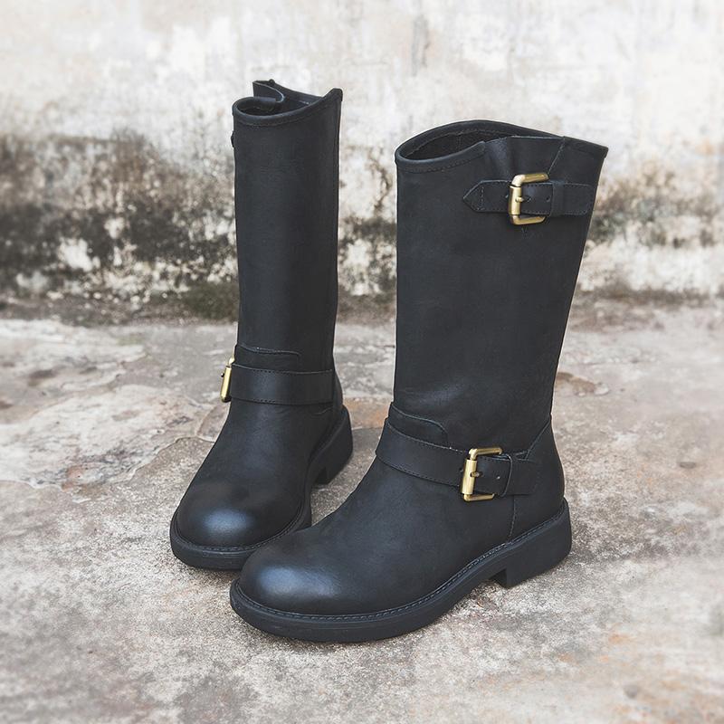 Women's Buckle Boots Comfortable Bold Style