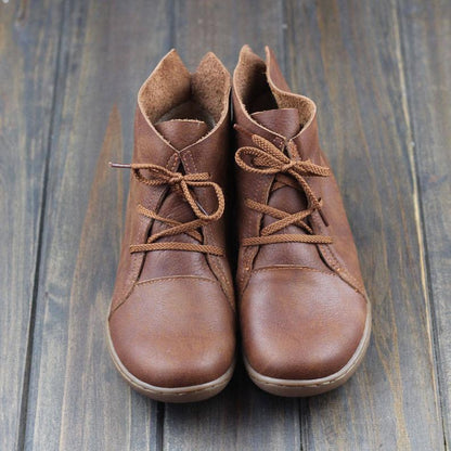 Women's Lace Up Ankle Boots Flat Style