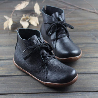 Women's Lace Up Ankle Boots Flat Style
