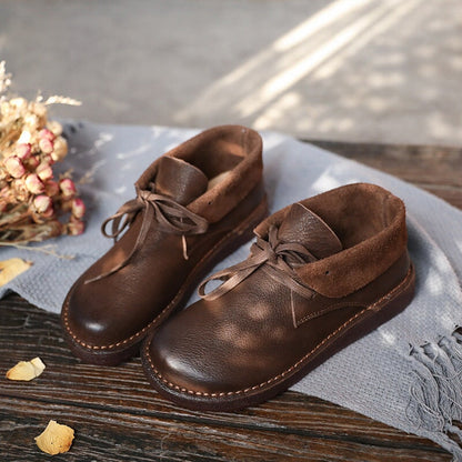 Women's Round Toe Flat Boots