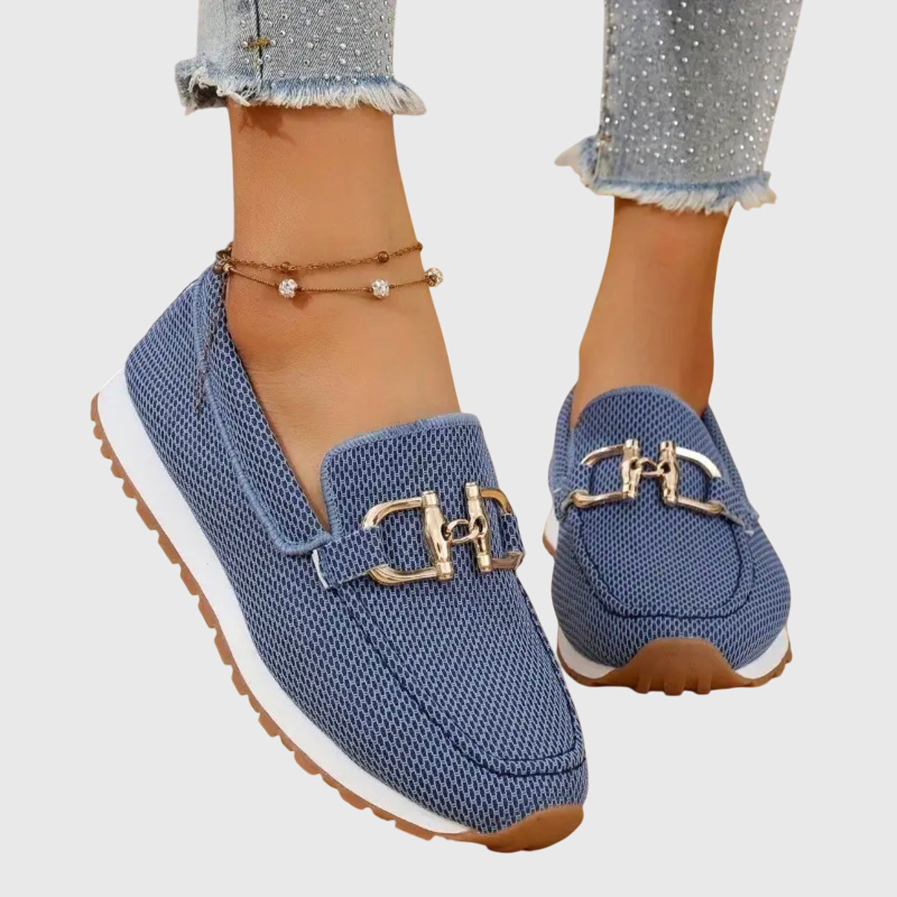Women's Slip-On Sneakers Front Detail - Fashinoza