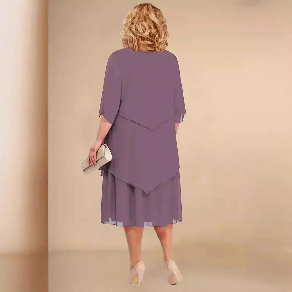 Women's Layered Dress Panel Overlay