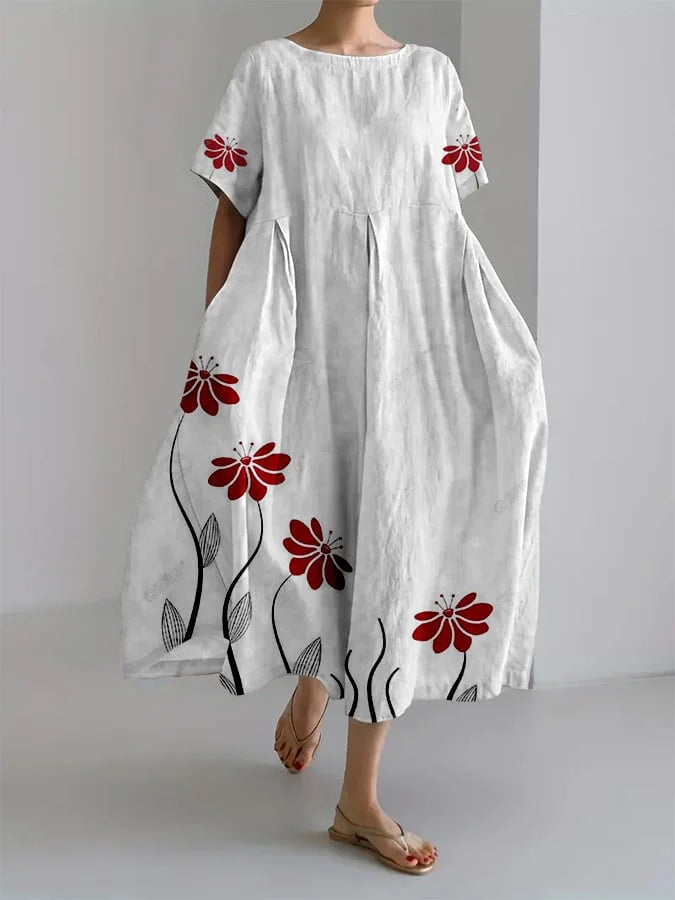 Sabrina Women's Floral Maxi Dress Comfortable Natural Fabric