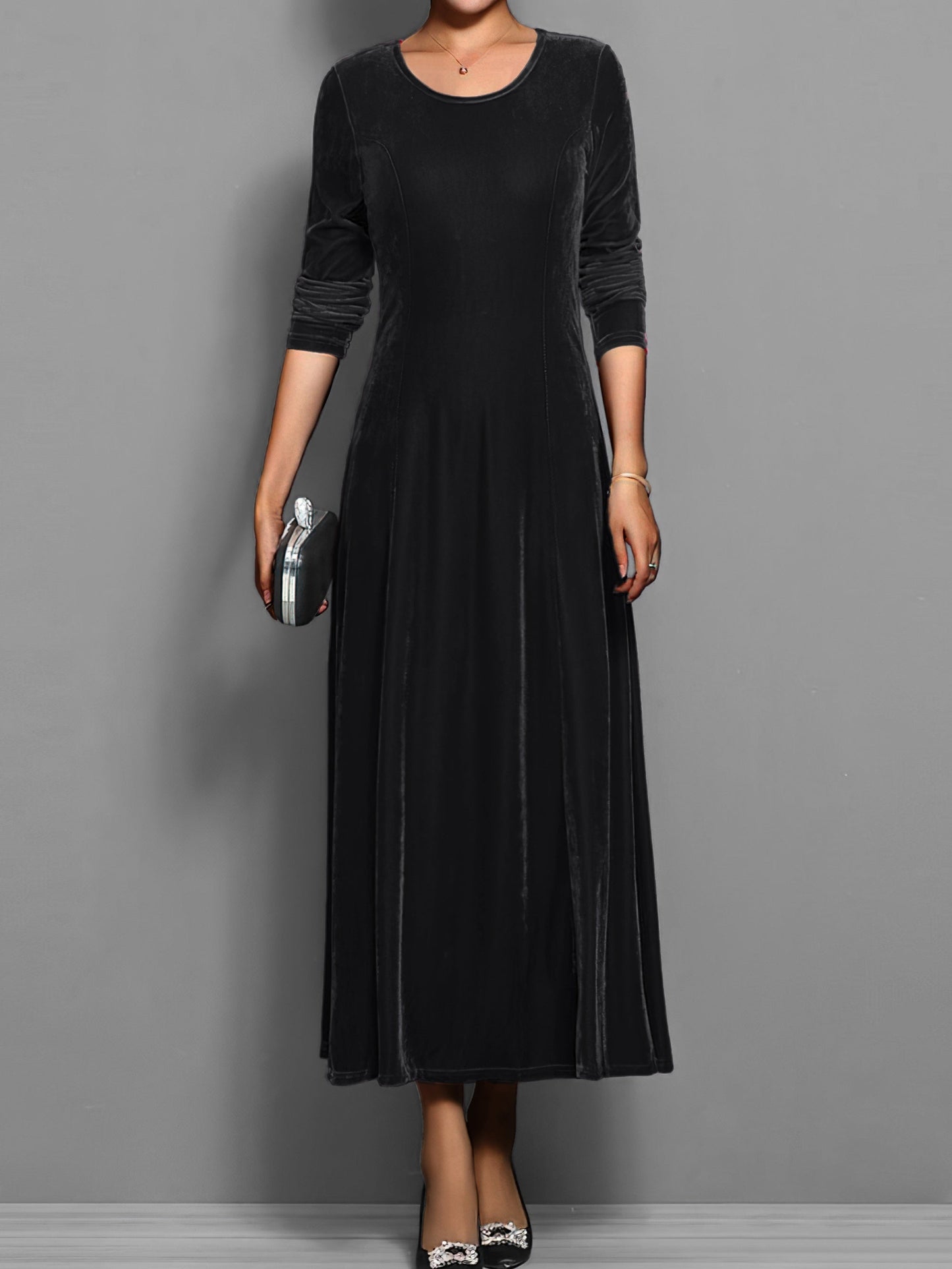 Women's Soft Velvet Dress