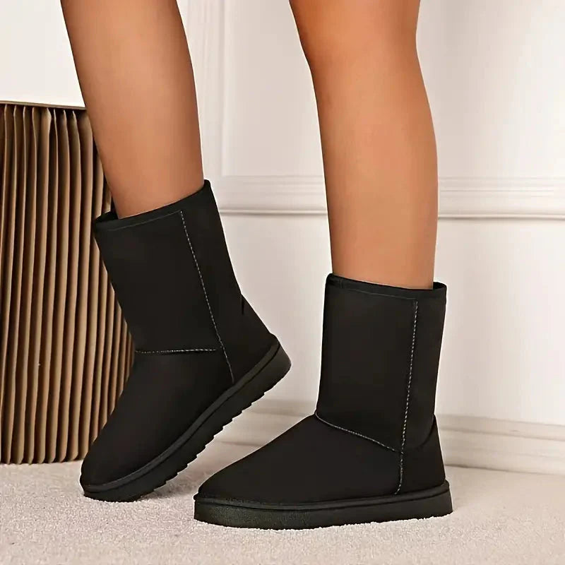 Women's Relaxed Fit Ankle Boots Warm Lined Brown - 
Fashinoza