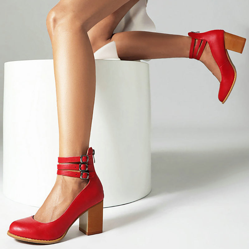 Women's Heels Adjustable Buckle Closure