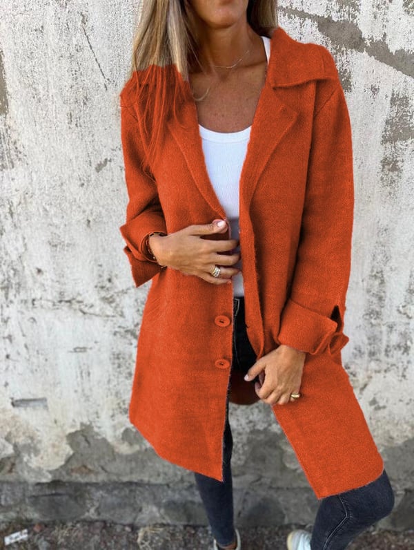 Women's Wool Lapel Coat