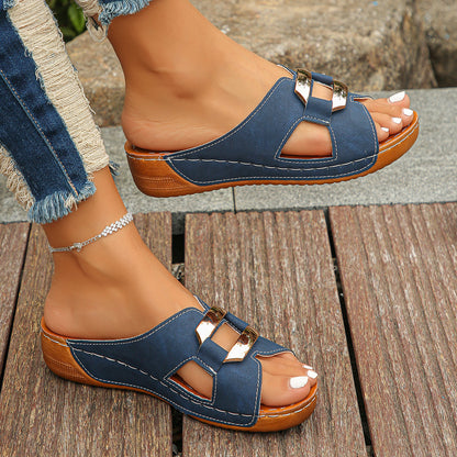 Women's Cushioned Sandals Adjustable Buckle