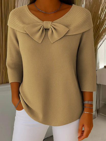Women's Bow Sweater Violet