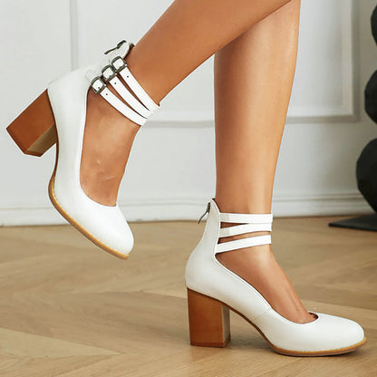 Women's Heels Adjustable Buckle Closure