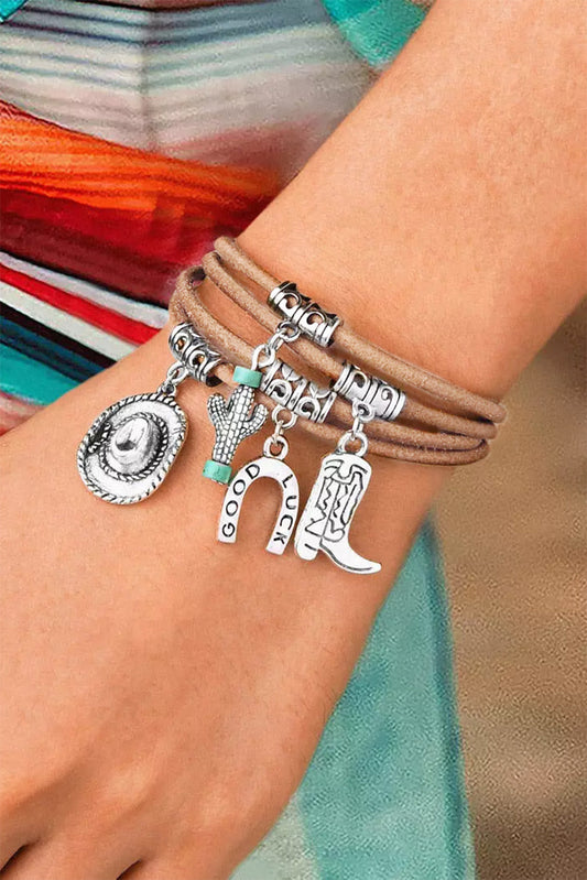 Good Luck Cactus Layered Bracelet - Fashinoza