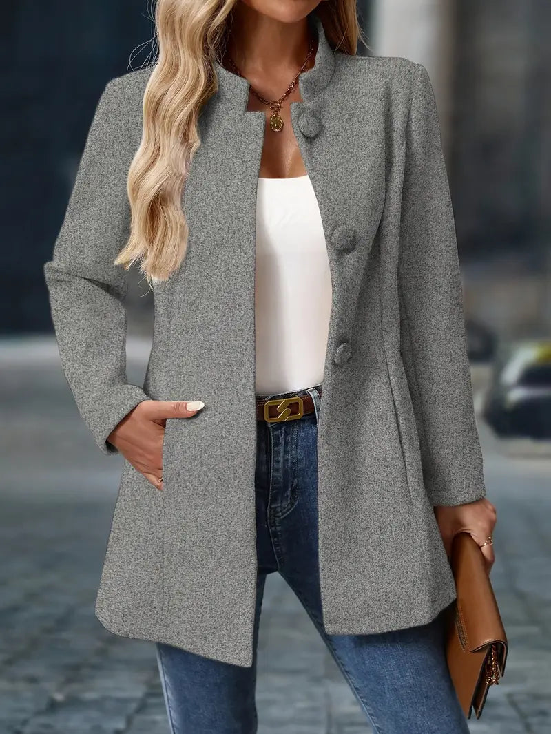 Minimalist Structured Button Coat
