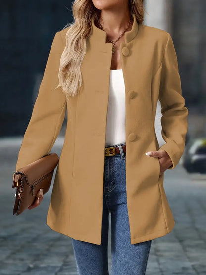 Minimalist Structured Button Coat