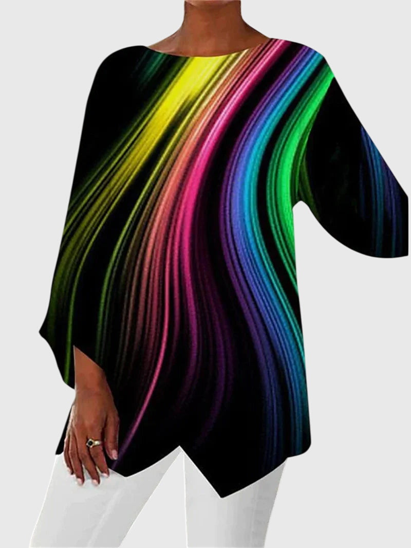 Caroline | Women’s Winter Butterfly Print Tunic Top