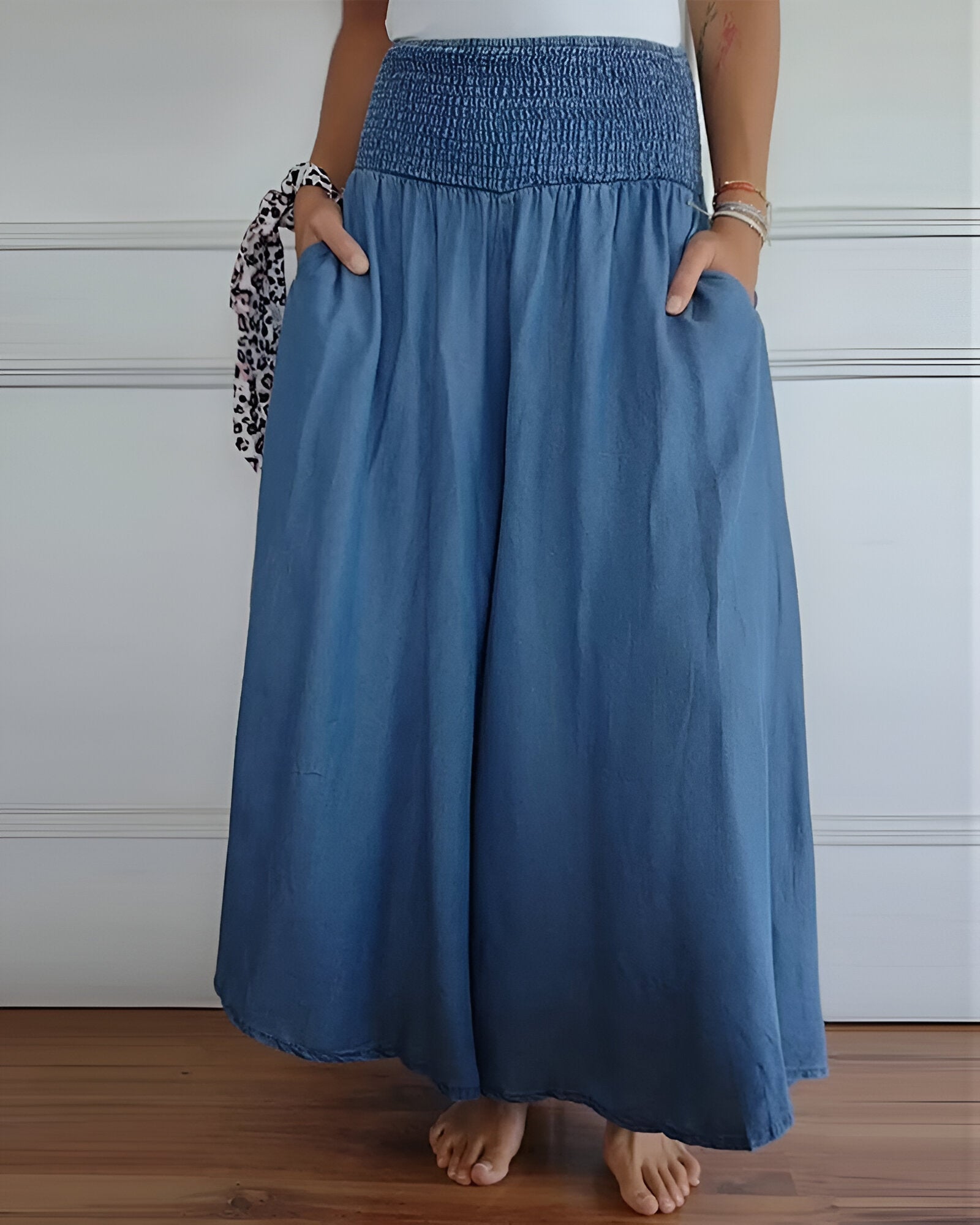 Women's Elastic Waist Comfort Pants - Fashinoza