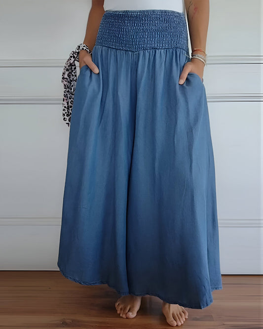 Women's Elastic Waist Comfort Pants - Fashinoza