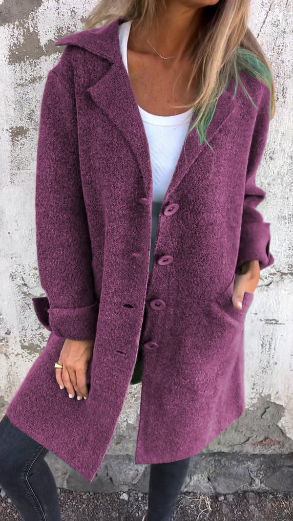 Women's Wool Lapel Coat