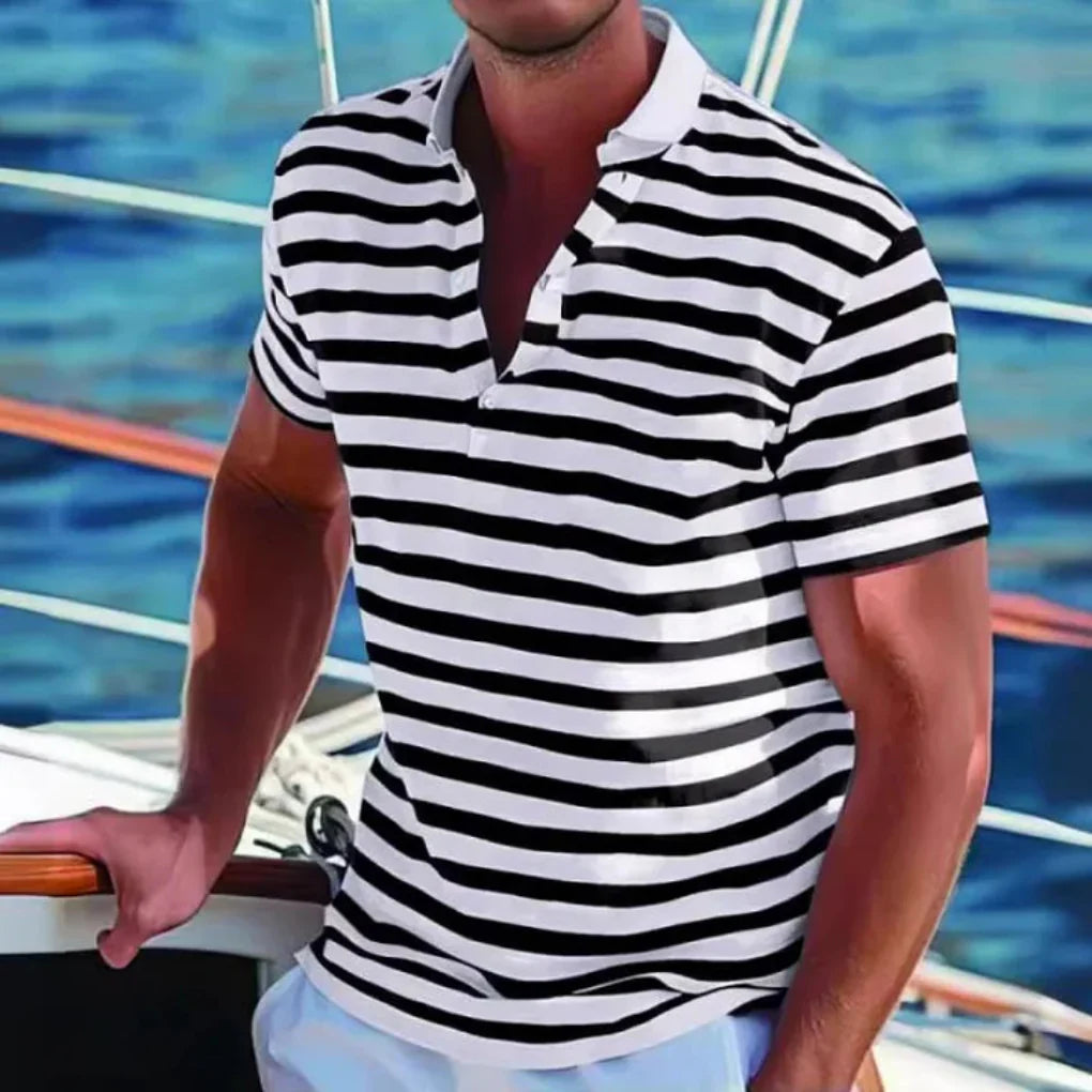 Men's Striped Polo Shirt