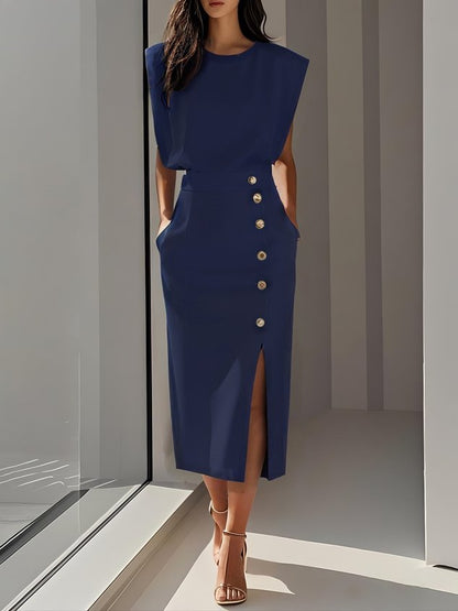 Women's Midi Dress Effortless Charm