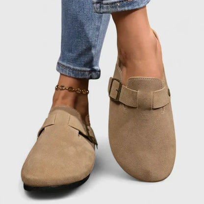 Women's Backless Buckle Strap Clogs