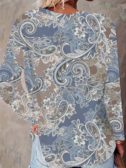 Women's Long Sleeve Floral T-Shirt