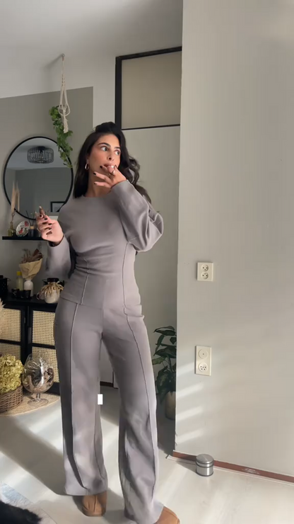 Women's Wide Leg Pantsuit Set