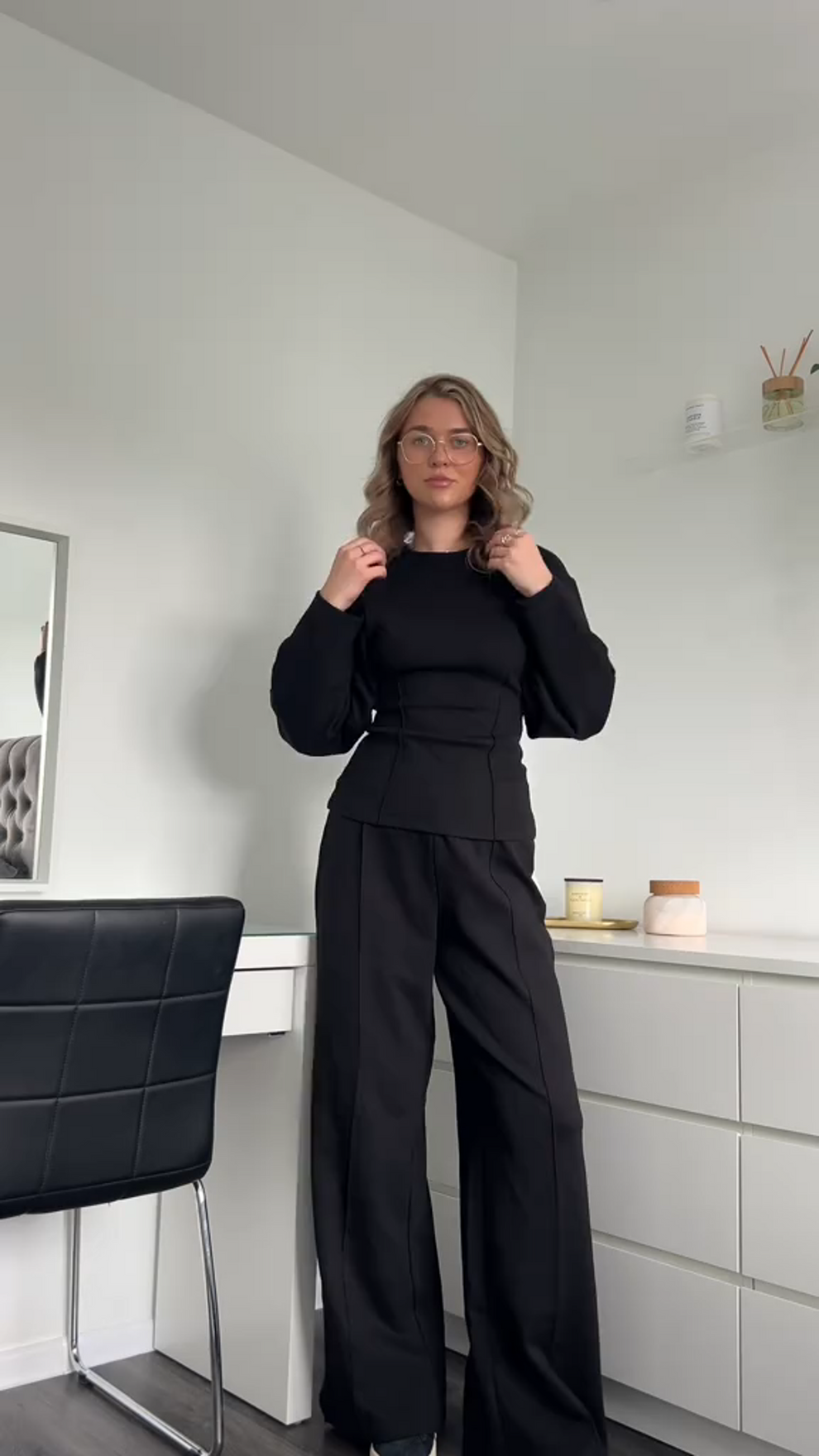 Women's Wide Leg Pantsuit Set