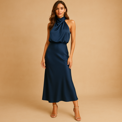 Elegant casual dress for women with a flattering fit and breathable fabric, perfect for everyday wear, outings, and spring or summer occasions.