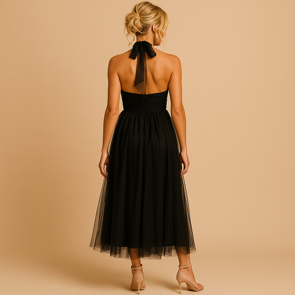 Women’s elegant chic dress with flattering silhouette and feminine design, perfect for brunch, parties, and formal occasions.