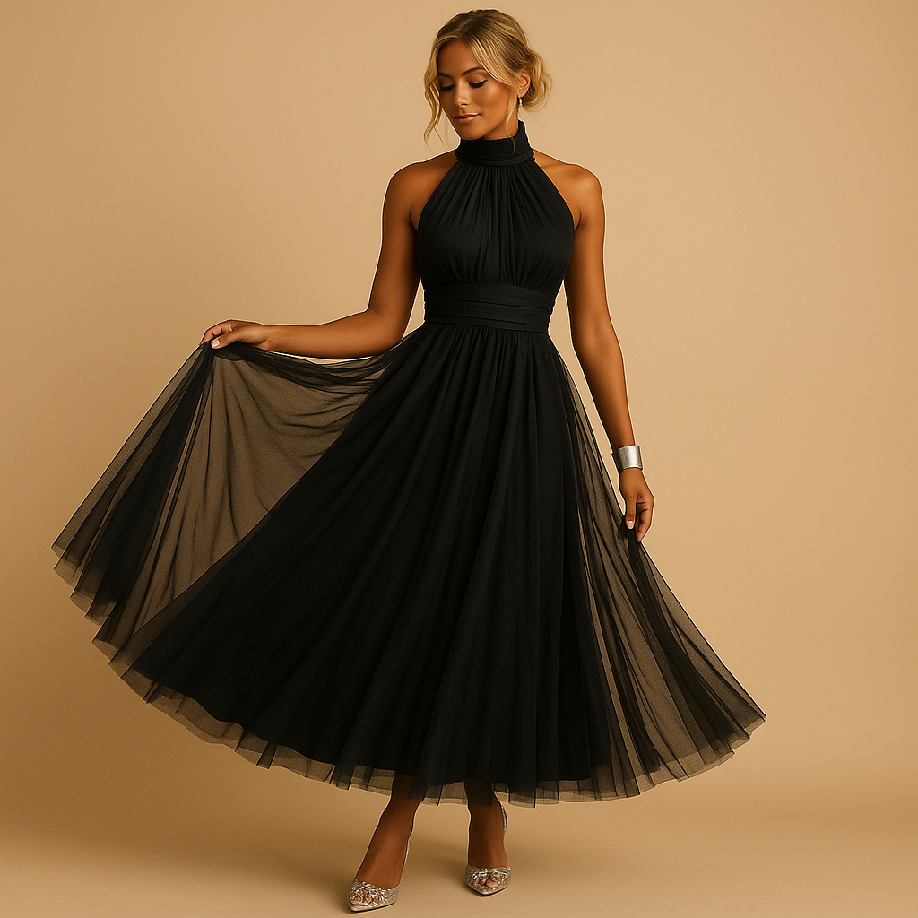 Women’s elegant chic dress with flattering silhouette and feminine design, perfect for brunch, parties, and formal occasions.