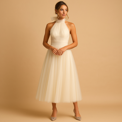 Women's Elegant Chic Dress Flattering Silhouette - 
Fashinoza
