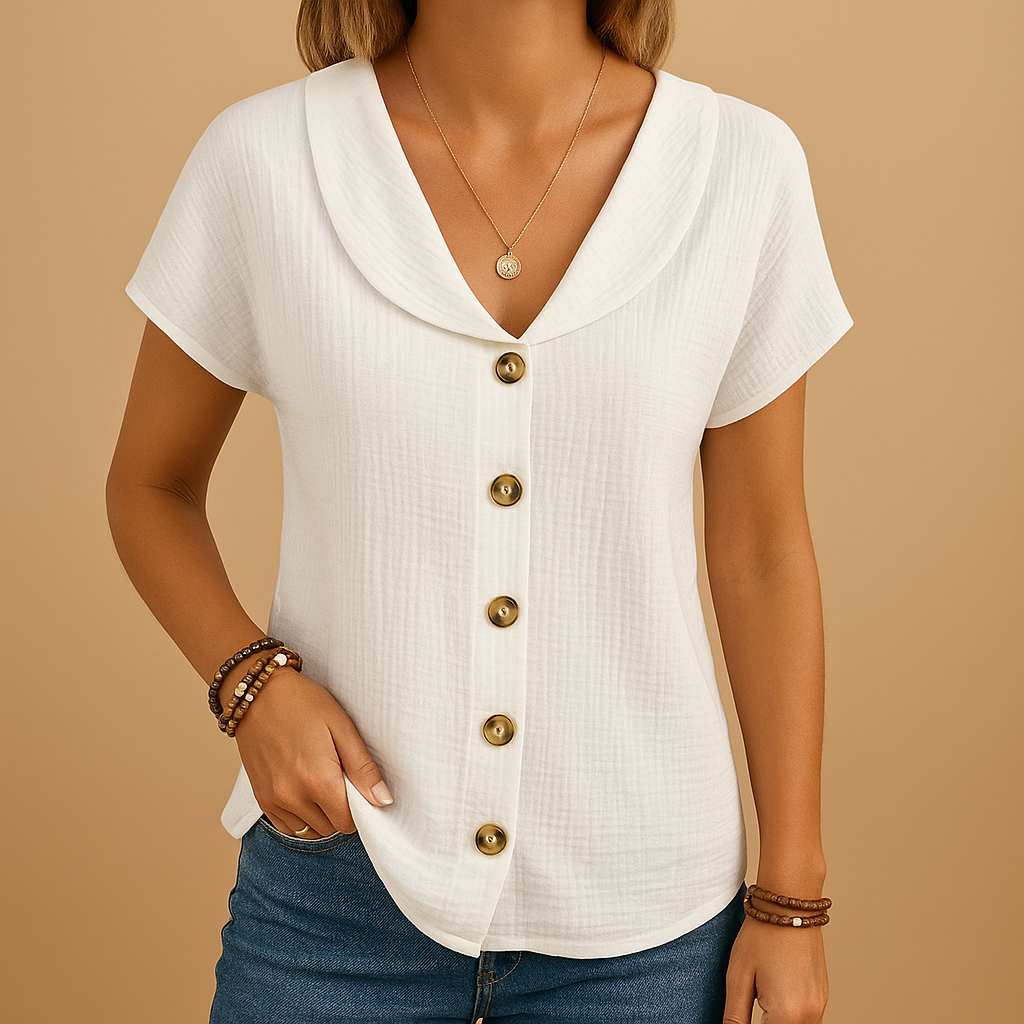 Women's Collared Blouse - 
Fashinoza