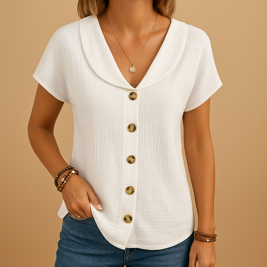 Women's Collared Blouse - 
Fashinoza