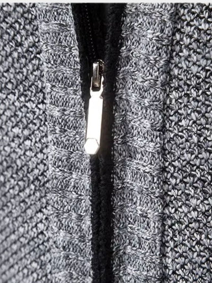 Textured Zip-Up Knit Vest