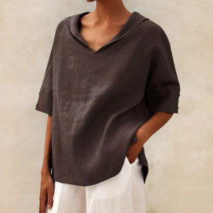 Women's Linen Shirt Lightweight Beige