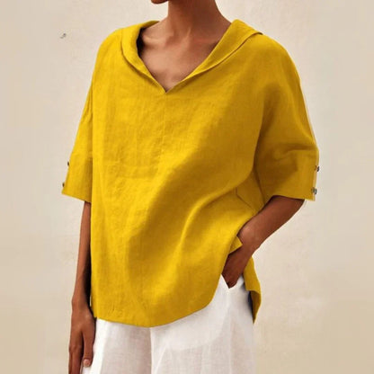 Women's Linen Shirt Lightweight Beige