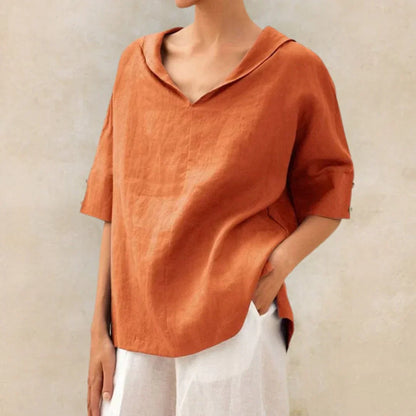 Women's Linen Blouse Natural Breathable