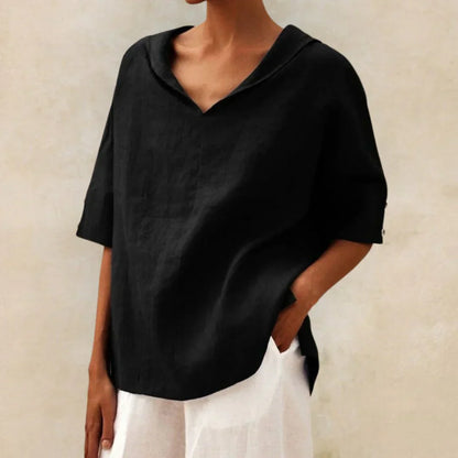Women's Linen Blouse Natural Breathable